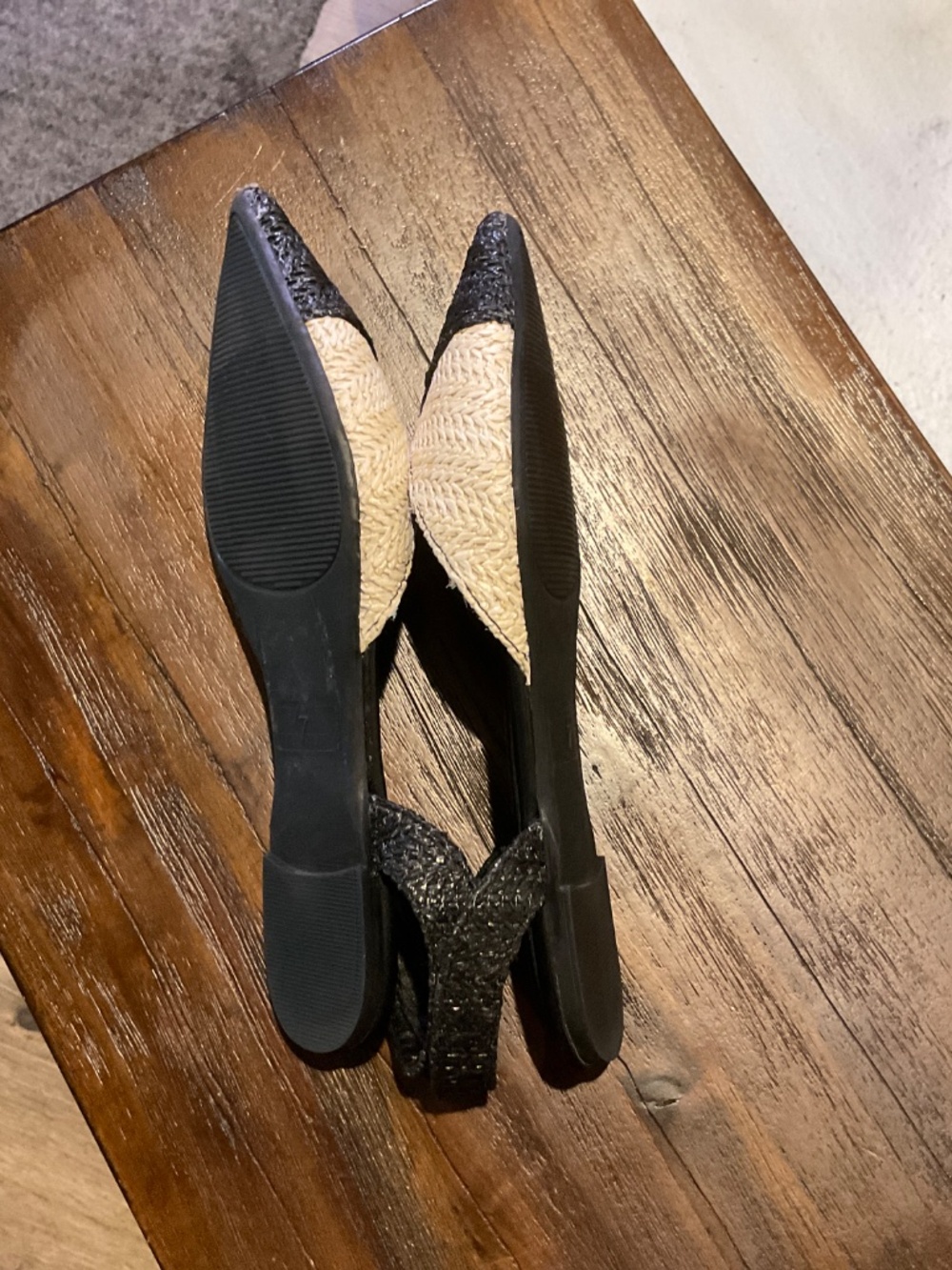 Tahari Rio Sling Back/Ivory Raffia Size 7 - Picture 6 of 7